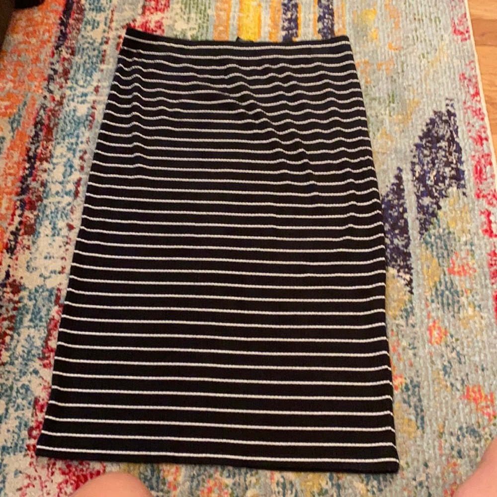 Express Striped Pencil MIDI Skirt